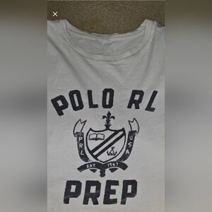 VINTAGE RALPH LAUREN SPORT POLO U.S.A. MEN'S TWO-TONE NAVY TSHIRT LARGE/XLARGE